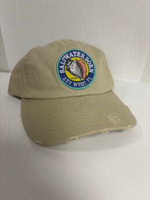 Saltwater Born Hats Key West Vintage Distressed Hat