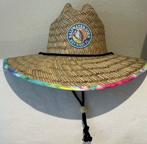 Saltwater Born Hats ONE SIZE Key West Tie-Dye Lifeguard Straw Hat