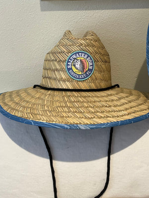 Saltwater Born Hats ONE SIZE Siesta Key Shark Brim Lifeguard Straw Hat