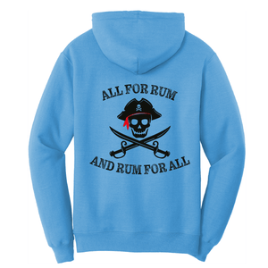 Saltwater Born Outerwear St. Pete Beach, FL "All For Rum and Rum For All" Cotton Hoodie
