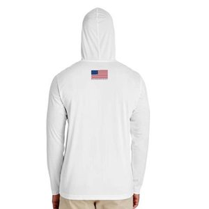 Saltwater Born Shirts American Flag Long Sleeve UPF 50+ Dry-Fit Hoodie