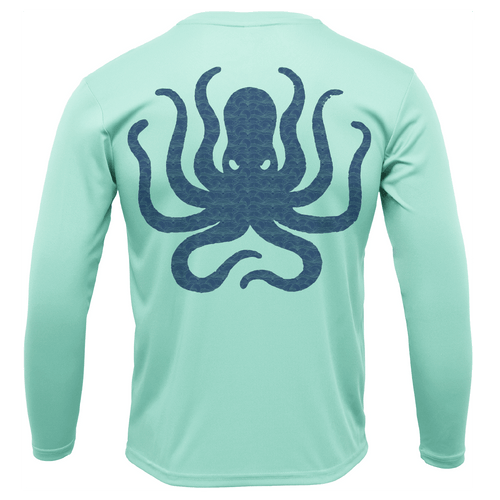 SALTWATER BORN Shirts Anna Maria Island Kraken Long Sleeve UPF 50+ Dry-Fit Shirt