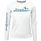 Saltwater Born Shirts Key West, FL "Born On The Saltwater" Girl's Long Sleeve UPF 50+ Dry-Fit Shirt
