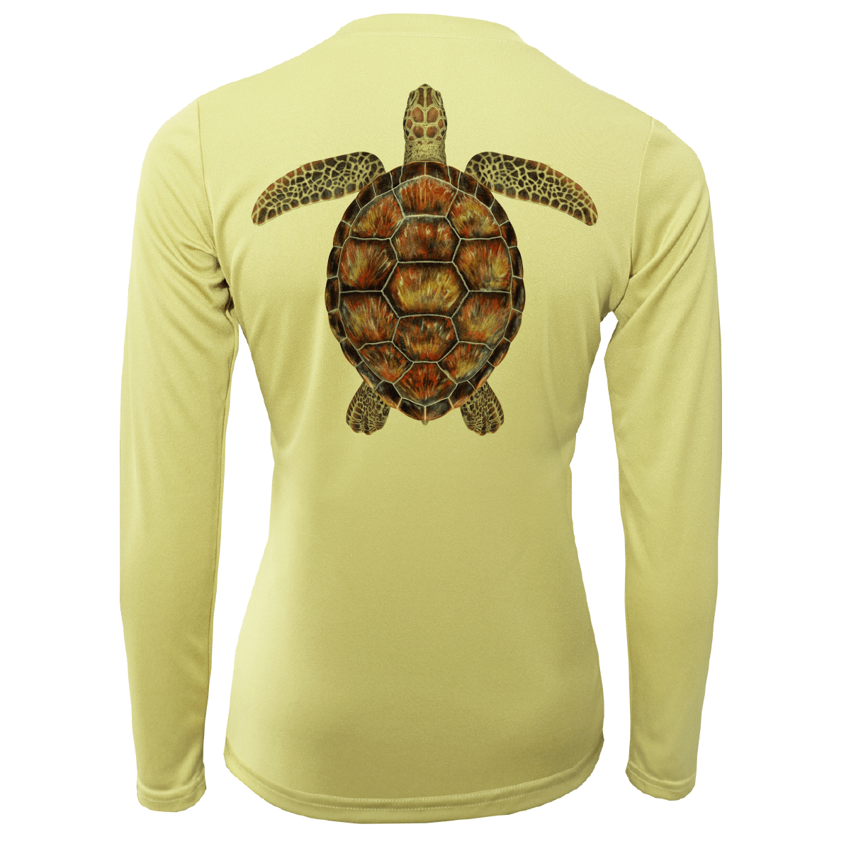 Saltwater Born Shirts Key West Realistic Turtle Women's Long Sleeve UPF 50+ Dry-Fit Shirt