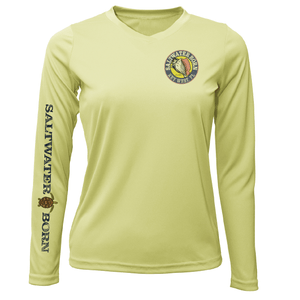 Saltwater Born Shirts Key West Realistic Turtle Women's Long Sleeve UPF 50+ Dry-Fit Shirt