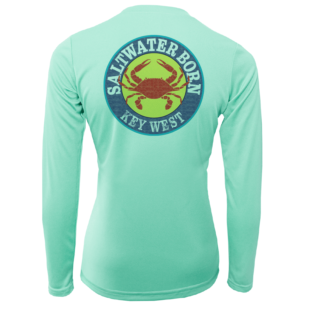 Saltwater Born Shirts Key West Steamed Crab Women's Long Sleeve UPF 50+ Dry-Fit Shirt