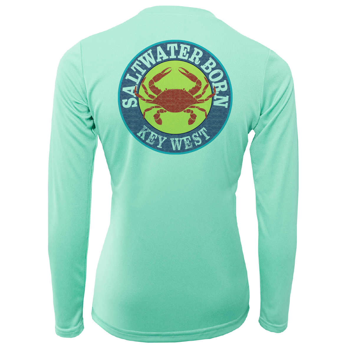 Saltwater Born Shirts Key West Steamed Crab Women's Long Sleeve UPF 50+ Dry-Fit Shirt