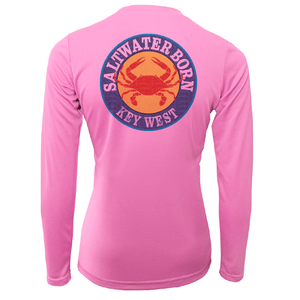 Saltwater Born Shirts Key West Steamed Crab Women's Long Sleeve UPF 50+ Dry-Fit Shirt