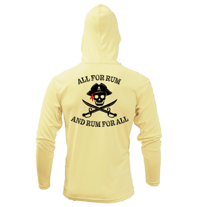 Saltwater Born Shirts M / CANARY Saltwater Born "All for Rum and Rum for All" Long Sleeve UPF 50+ Dry-Fit Hoodie