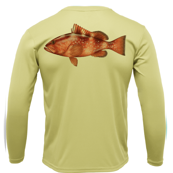 Saltwater Born Shirts M / CANARY Siesta Key Grouper Long Sleeve UPF 50+ Dry-Fit Shirt