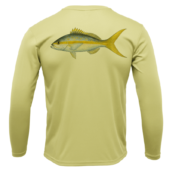 Saltwater Born Shirts M / CANARY Siesta Key Yellowtail Long Sleeve UPF 50+ Dry-Fit Shirt