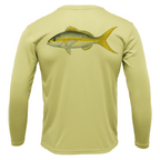 Saltwater Born Shirts M / CANARY Siesta Key Yellowtail Long Sleeve UPF 50+ Dry-Fit Shirt