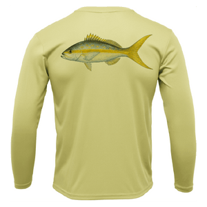 Saltwater Born Shirts M / CANARY Siesta Key Yellowtail Long Sleeve UPF 50+ Dry-Fit Shirt