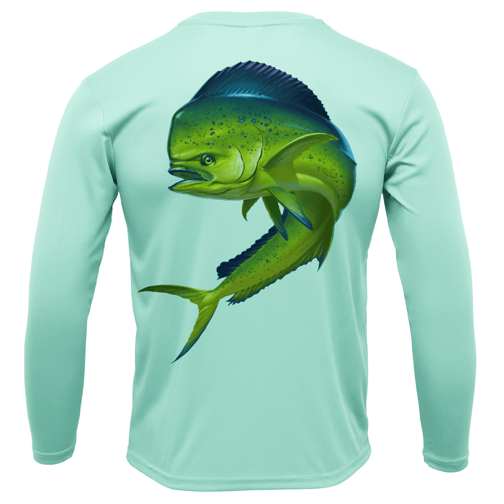 Saltwater Born Shirts M / SEAFOAM Key West, FL Action Mahi Long Sleeve UPF 50+ Dry-Fit Shirt