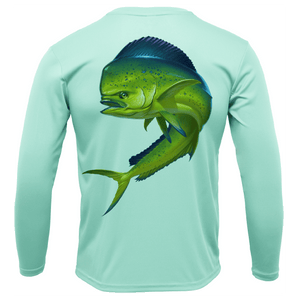 Saltwater Born Shirts M / SEAFOAM Key West, FL Action Mahi Long Sleeve UPF 50+ Dry-Fit Shirt
