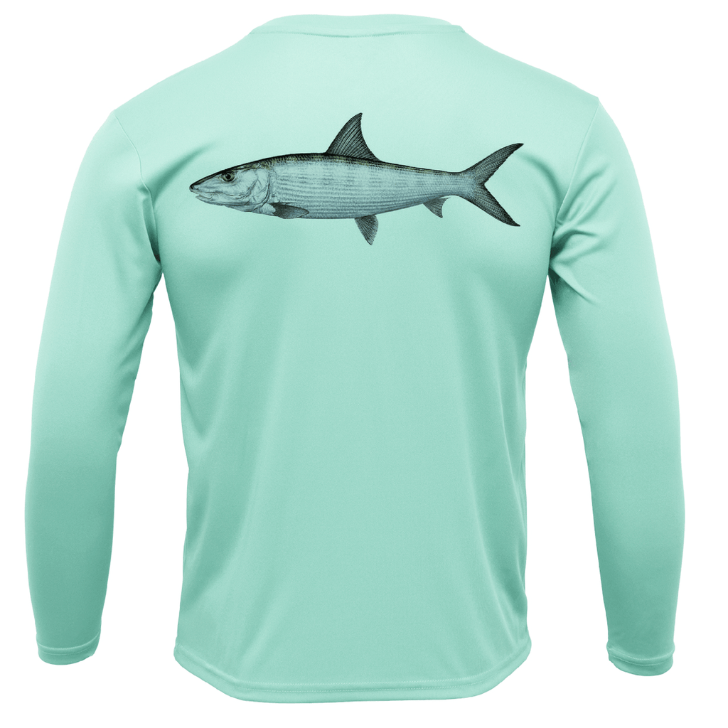 Saltwater Born Shirts M / SEAFOAM Siesta Key Bonefish Long Sleeve UPF 50+ Dry-Fit Shirt
