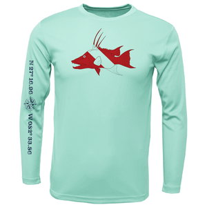 Saltwater Born Shirts M / SEAFOAM Siesta Key, FL Hogfish Diver Long Sleeve UPF 50+ Dry-Fit Shirt