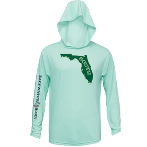 Saltwater Born Shirts M / SEAFOAM USF Green and Gold Long Sleeve UPF 50+ Dry-Fit Hoodie