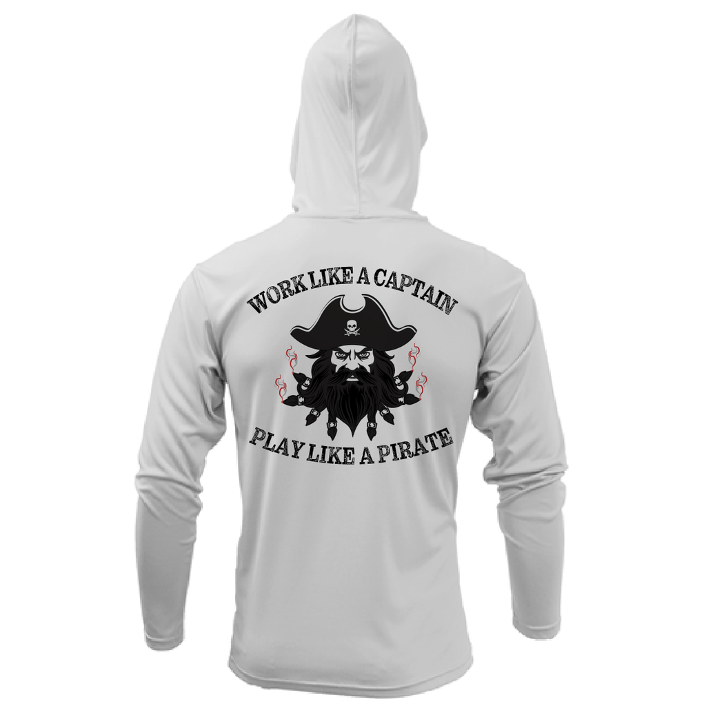 Saltwater Born Shirts M / SILVER Saltwater Born Blackbeard Long Sleeve UPF 50+ Dry-Fit Hoodie