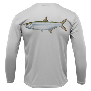 Saltwater Born Shirts M / SILVER Tampa, FL Tarpon Long Sleeve UPF 50+ Dry-Fit Shirt