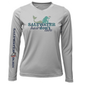 Saltwater Born Shirts M / SILVER Tarpon Springs, FL "Saltwater Hair Don't Care" Long Sleeve UPF 50+ Dry-Fit Shirt