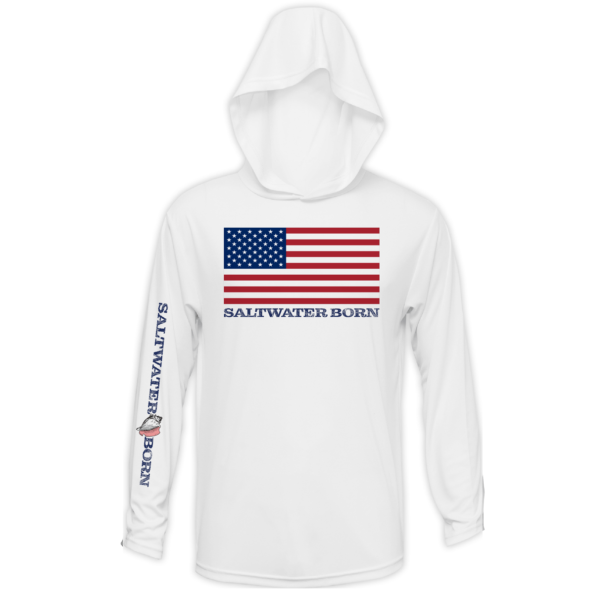 American Flag Long Sleeve UPF 50+ Dry-Fit Hoodie – Russell's Western Wear,  Inc., image size:1200x1200