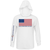 Saltwater Born Shirts M / WHITE American Flag Long Sleeve UPF 50+ Dry-Fit Hoodie