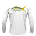 Saltwater Born Shirts M / WHITE Siesta Key Yellowtail Long Sleeve UPF 50+ Dry-Fit Shirt