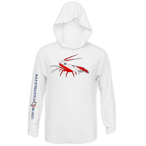 Saltwater Born Shirts M / WHITE Spiny Lobster Long Sleeve UPF 50+ Dry-Fit Hoodie