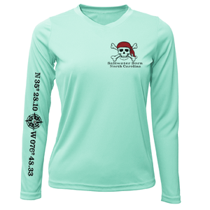 Saltwater Born Shirts North Carolina Blackbeard Women's Long Sleeve UPF 50+ Dry-Fit Shirt