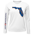 Saltwater Born Shirts Orange and Blue Freshwater Born Women's Long Sleeve UPF 50+ Dry-Fit Shirt