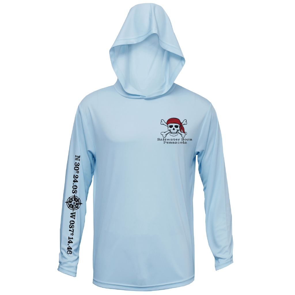 Saltwater Born Shirts Pensacola, FL "All for Rum and Rum for All" Long Sleeve UPF 50+ Dry-Fit Hoodie