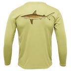 Saltwater Born Shirts S / CANARY Siesta Key, FL Blacktip Long Sleeve UPF 50+ Dry-Fit Shirt