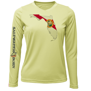 Saltwater Born Shirts S / CANARY State of Florida Long Sleeve UPF 50+ Dry-Fit Shirt