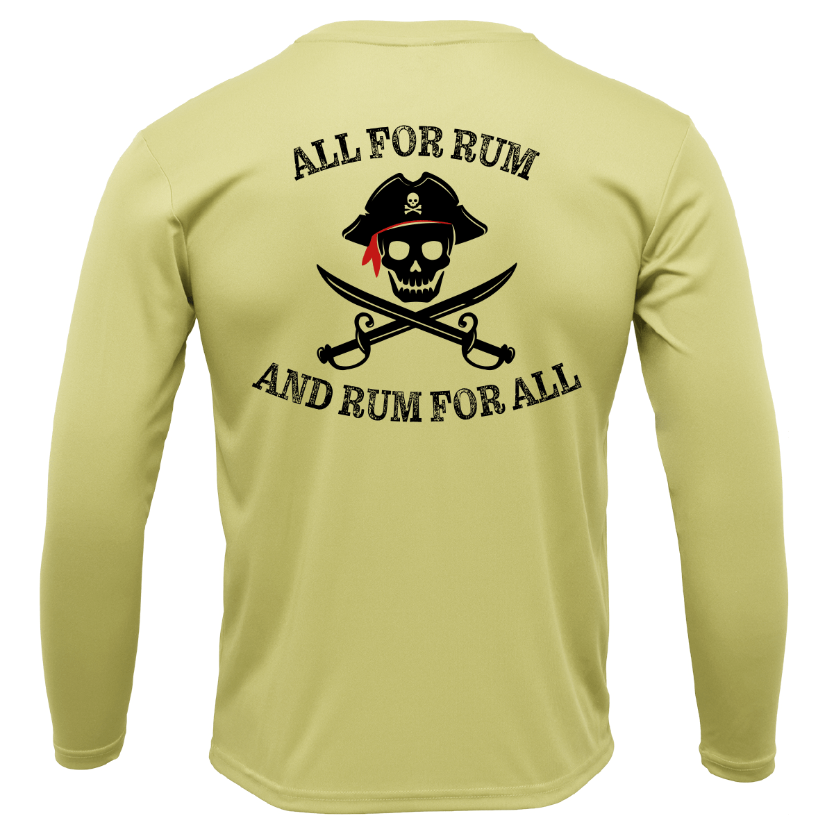SALTWATER BORN Shirts S / CANARY Tampa Bay "All For Rum and Rum For All" Long Sleeve UPF 50+ Dry-Fit Shirt