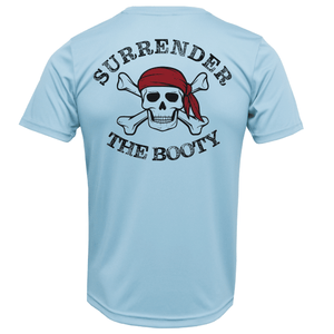 Saltwater Born Shirts S / ICE BLUE Pensacola, FL "Surrender The Booty" Men's Short Sleeve UPF 50+ Dry-Fit Shirt