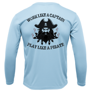 Saltwater Born Shirts S / ICE BLUE Saltwater Born Blackbeard Long Sleeve UPF 50+ Dry-Fit Shirt
