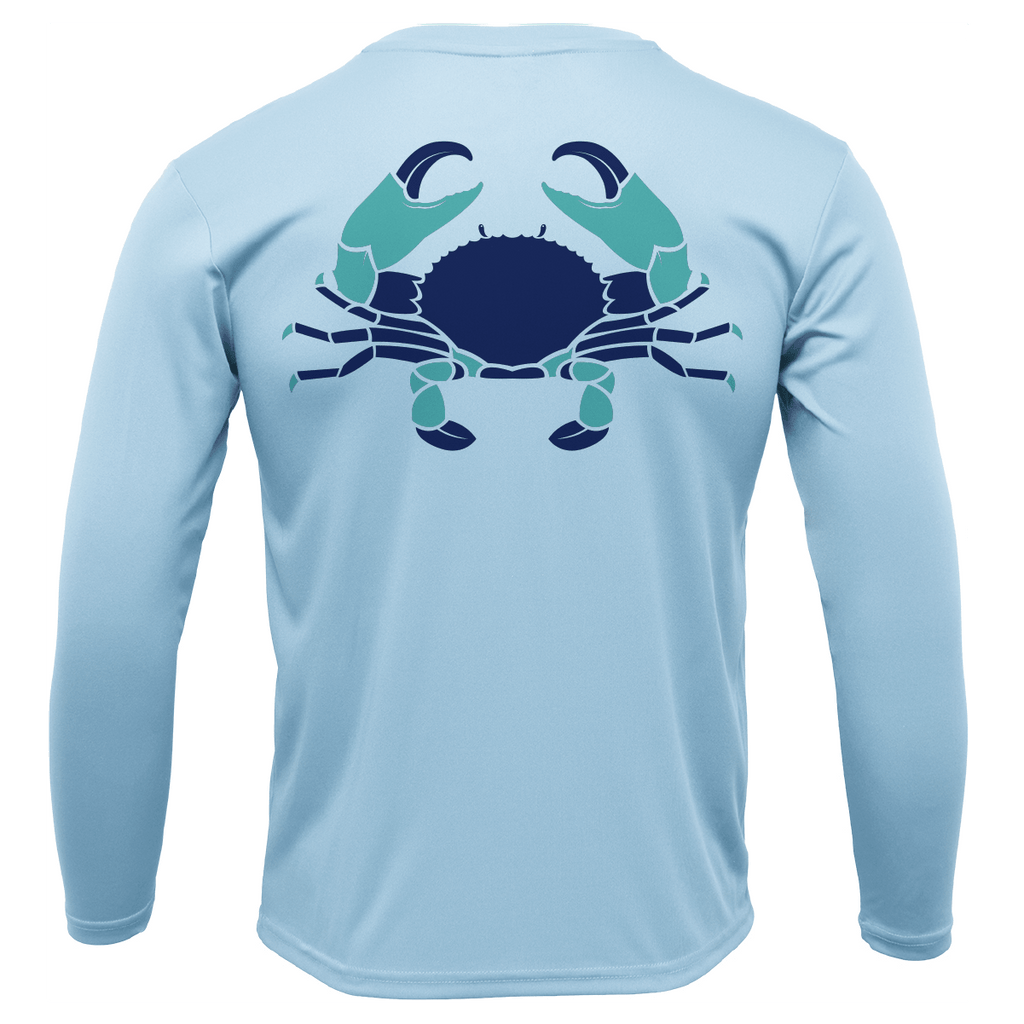 Saltwater Born Shirts S / ICE BLUE Stone Crab Long Sleeve UPF 50+ Dry-Fit Shirt