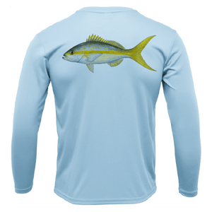 Saltwater Born Shirts S / ICE BLUE Yellowtail Long Sleeve UPF 50+ Dry-Fit Shirt
