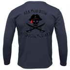 SALTWATER BORN Shirts S / NAVY Tampa Bay "All For Rum and Rum For All" Long Sleeve UPF 50+ Dry-Fit Shirt