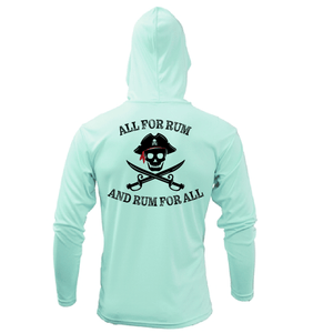 Saltwater Born Shirts S / SEAFOAM Pensacola, FL "All for Rum and Rum for All" Long Sleeve UPF 50+ Dry-Fit Hoodie