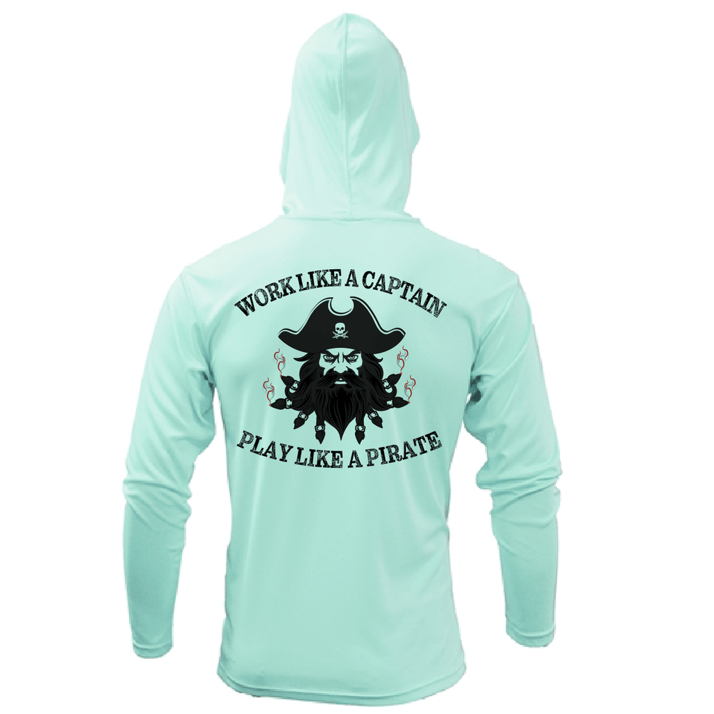 Saltwater Born Shirts S / SEAFOAM Saltwater Born Blackbeard Long Sleeve UPF 50+ Dry-Fit Hoodie
