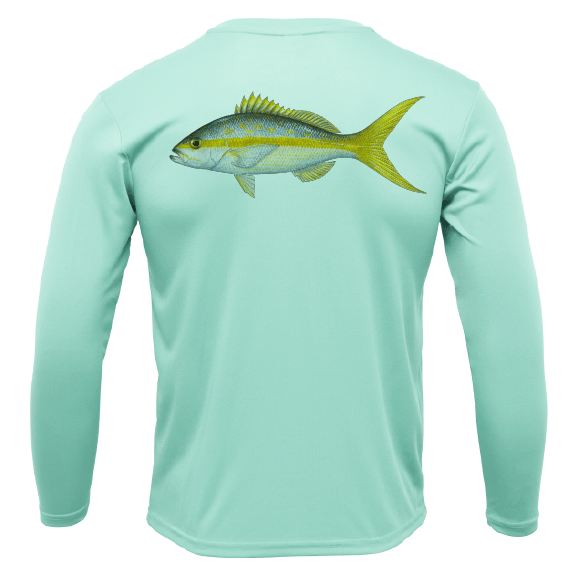 Saltwater Born Shirts S / SEAFOAM Siesta Key Yellowtail Long Sleeve UPF 50+ Dry-Fit Shirt