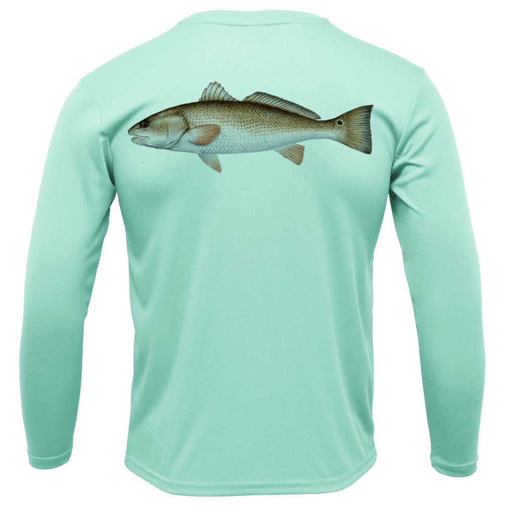 Saltwater Born Shirts S / SEAFOAM Tampa, FL Redfish Long Sleeve UPF 50+ Dry-Fit Shirt