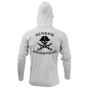 Saltwater Born Shirts S / SILVER Saltwater Born "All for Rum and Rum for All" Long Sleeve UPF 50+ Dry-Fit Hoodie