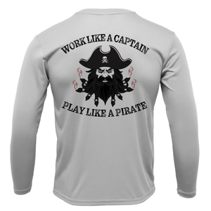 Saltwater Born Shirts S / SILVER Saltwater Born Blackbeard Long Sleeve UPF 50+ Dry-Fit Shirt