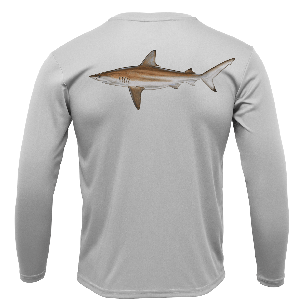 Saltwater Born Shirts S / SILVER Siesta Key, FL Blacktip Long Sleeve UPF 50+ Dry-Fit Shirt