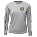 Saltwater Born Shirts S / SILVER Siesta Key Steamed Crab Women's Long Sleeve UPF 50+ Dry-Fit Shirt
