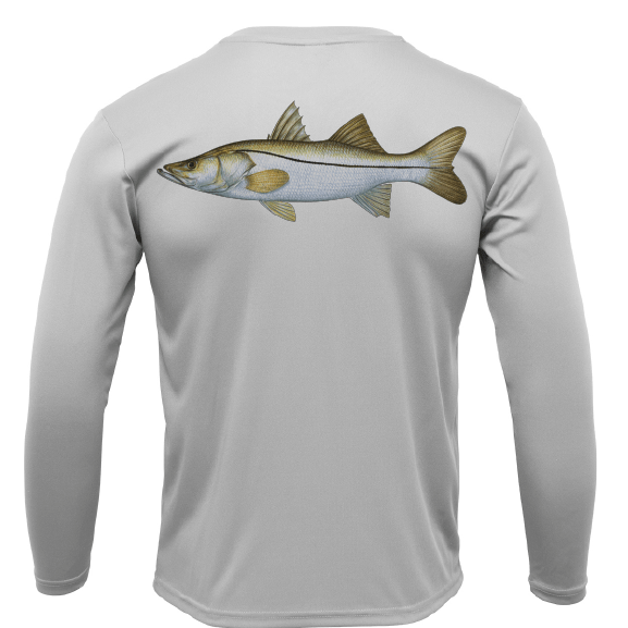 Saltwater Born Shirts S / SILVER Snook Long Sleeve UPF 50+ Dry-Fit Shirt