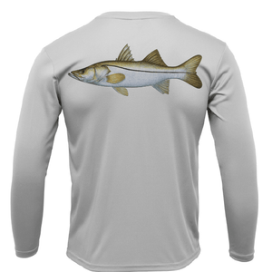 Saltwater Born Shirts S / SILVER Snook Long Sleeve UPF 50+ Dry-Fit Shirt